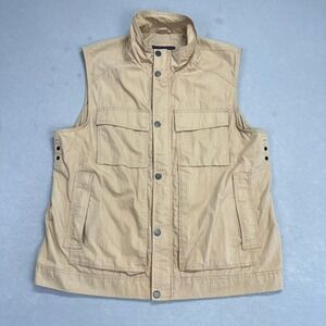Eddie Bauer Travex‎ Vest XL Water Repellent Canvas Ripstop Outdoor Gorpcore 2010